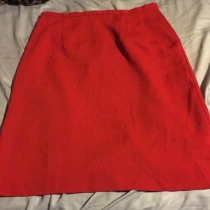Harvé Benard Red Midi Skirt.